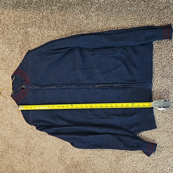Men's zip up Cardigan w pockets - Picture 4 of 5